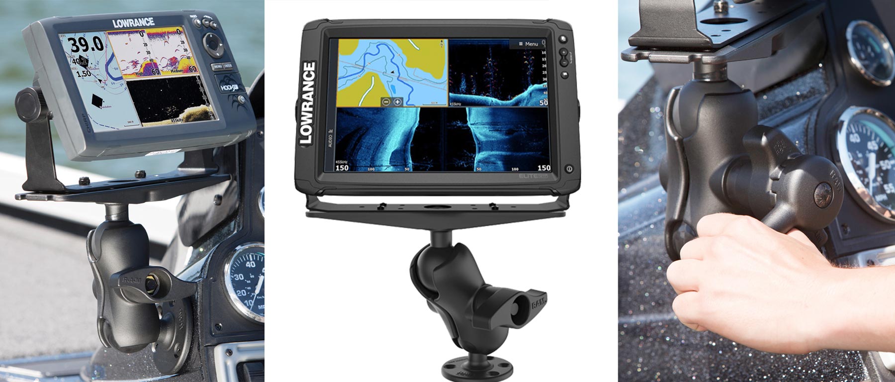 Mount of the Month: Lowrance Elite Ti² & HDS LIVE Mounting Kits – RAM Mounts