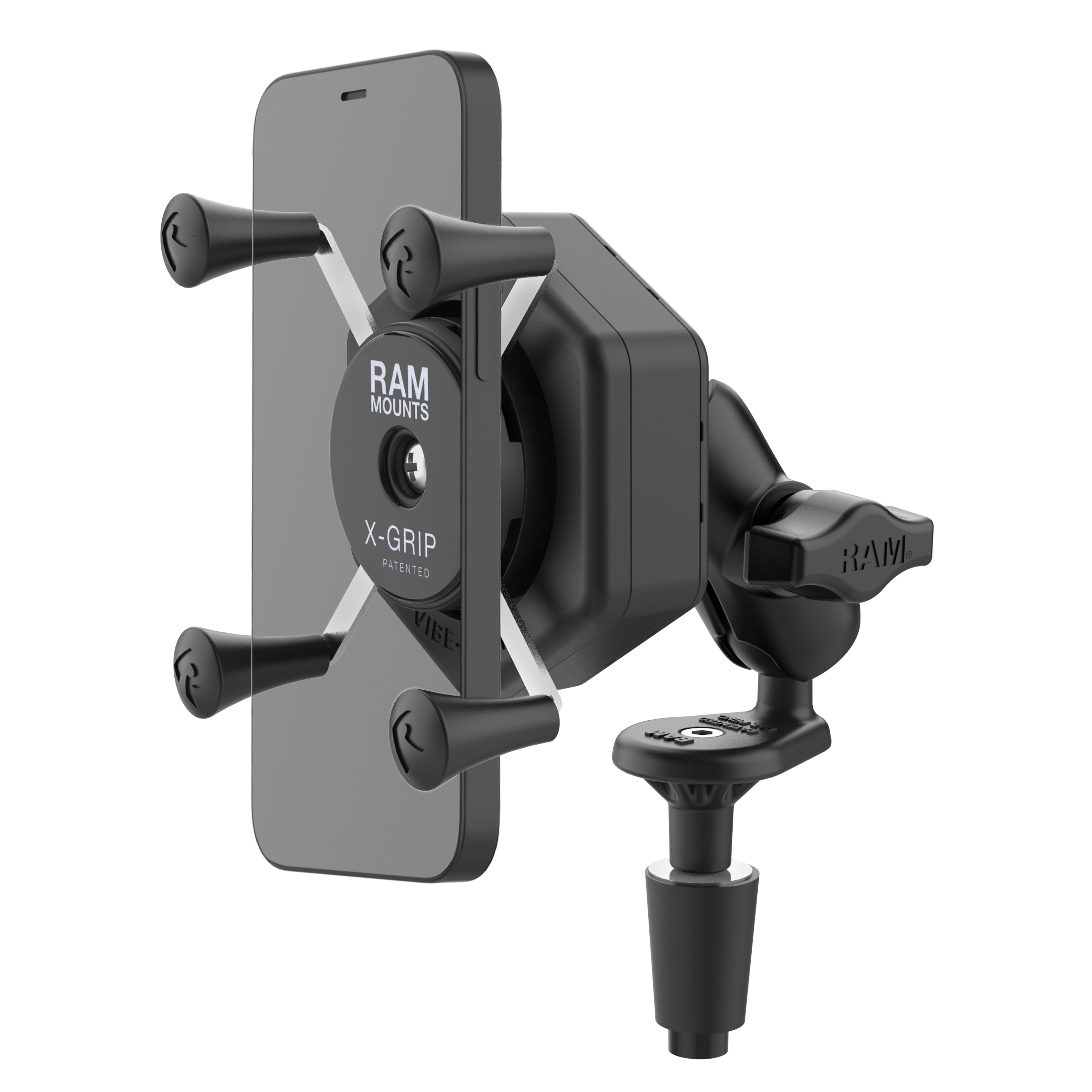 RAM® X-Grip® Phone Mount with Vibe-Safe™ & Fork Stem Base - Short – RAM  Mounts