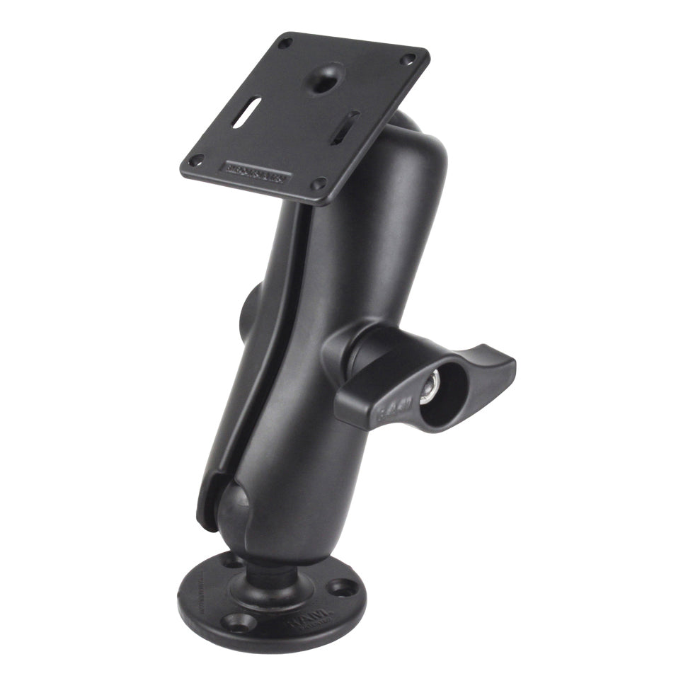 RAM® Double Ball Mount with 75x75mm VESA Plate and Jam Nut