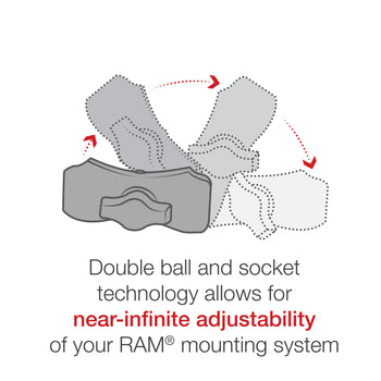 RAM® Tough-Strap™ Double Ball Mount with Universal Action Camera Adapter