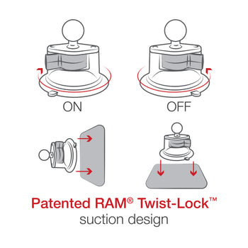 RAM® X-Grip® Large Phone Mount with Twist-Lock™ Suction Cup - Long