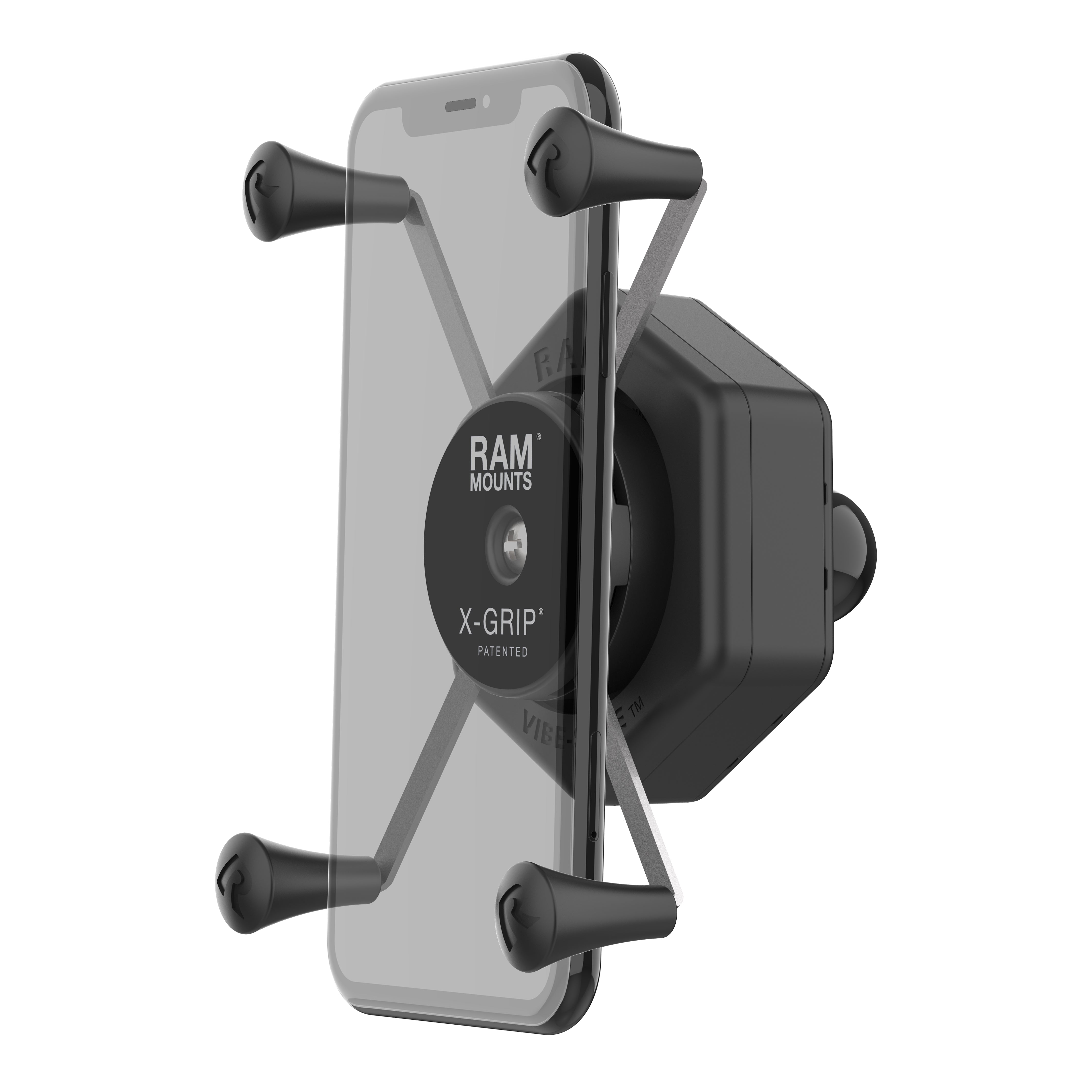 RAM® X-Grip® Large Phone Holder with Ball & Vibe-Safe™ Adapter – RAM Mounts
