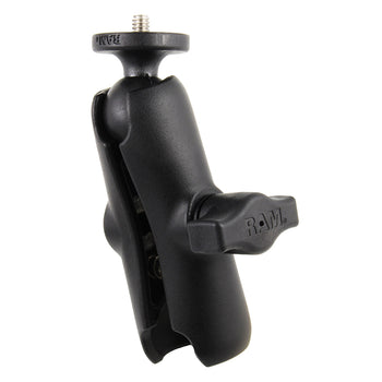 RAM® Double Socket Arm with 1/4"-20 Action Camera Adapter
