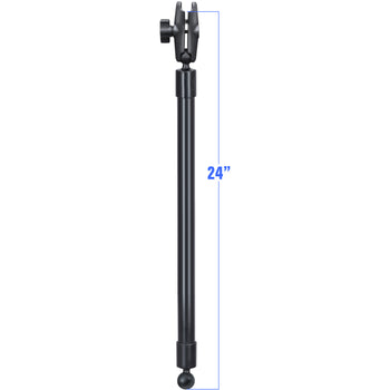 RAM® 24" PVC Pipe Extension with Ball Ends & Double Socket Arm