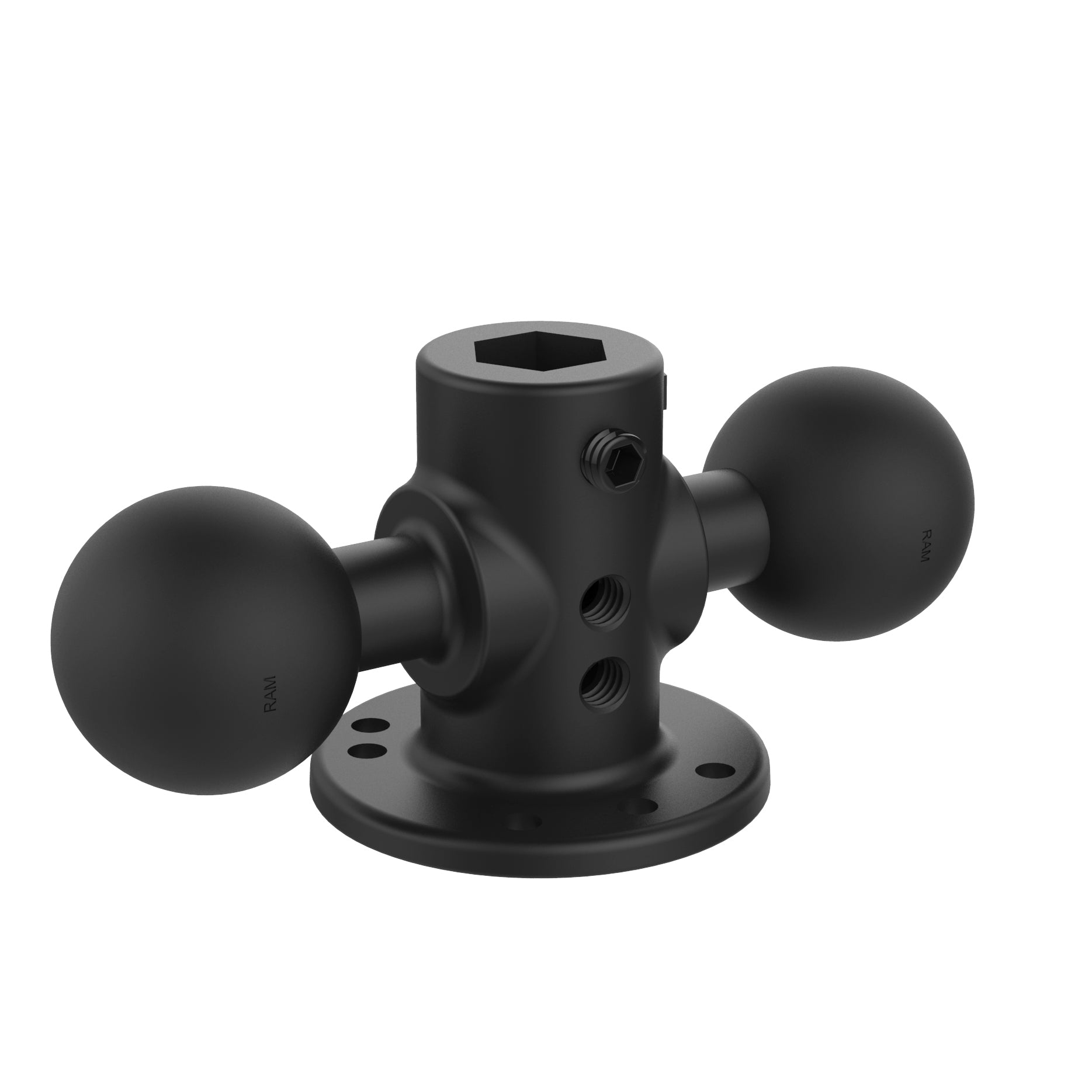 RAM® Double Ball Adapter with Round Base - C Size – RAM Mounts