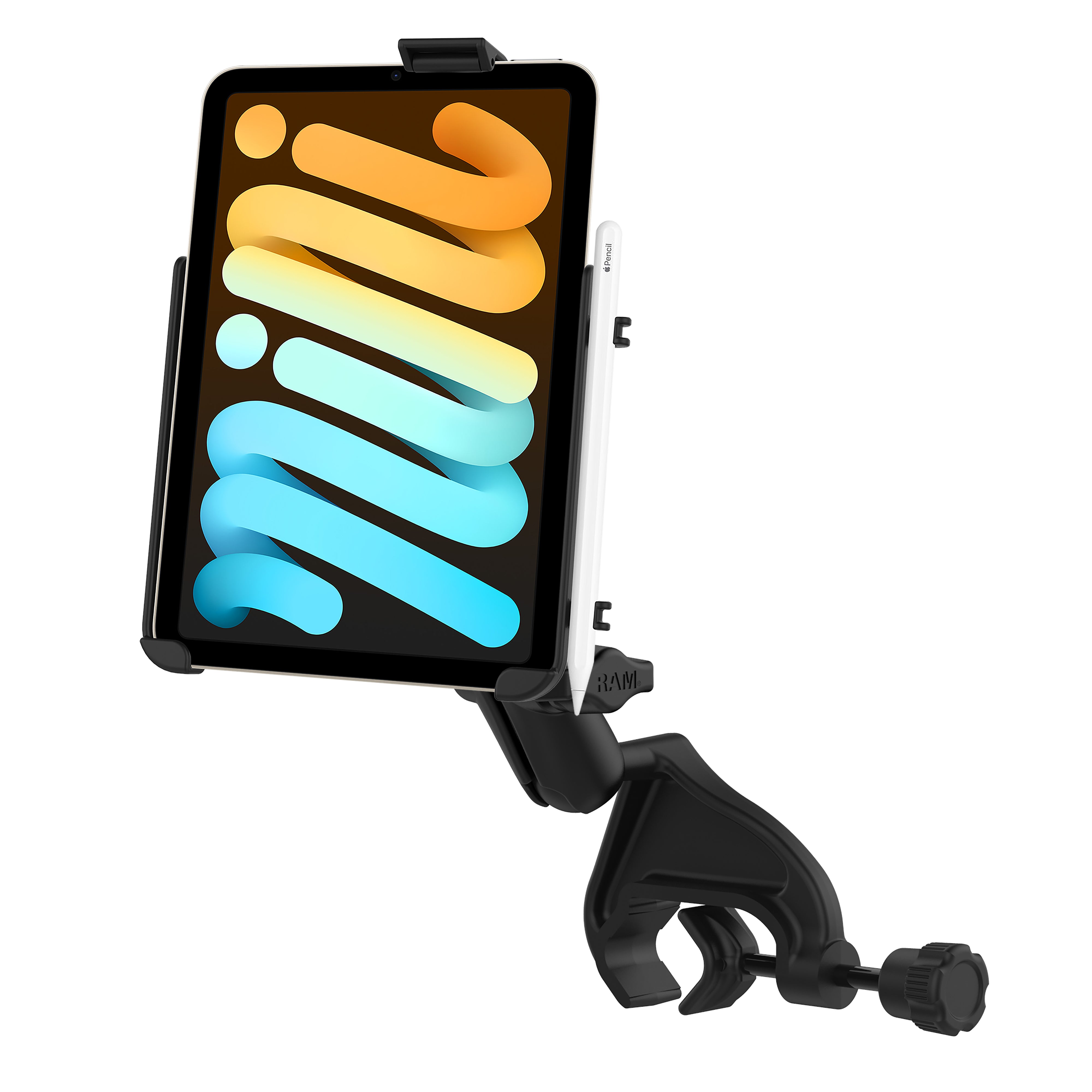 RAM Mounts EZ-Roll'r Cradle with Yoke Clamp Mount for Apple iPad mini 6
