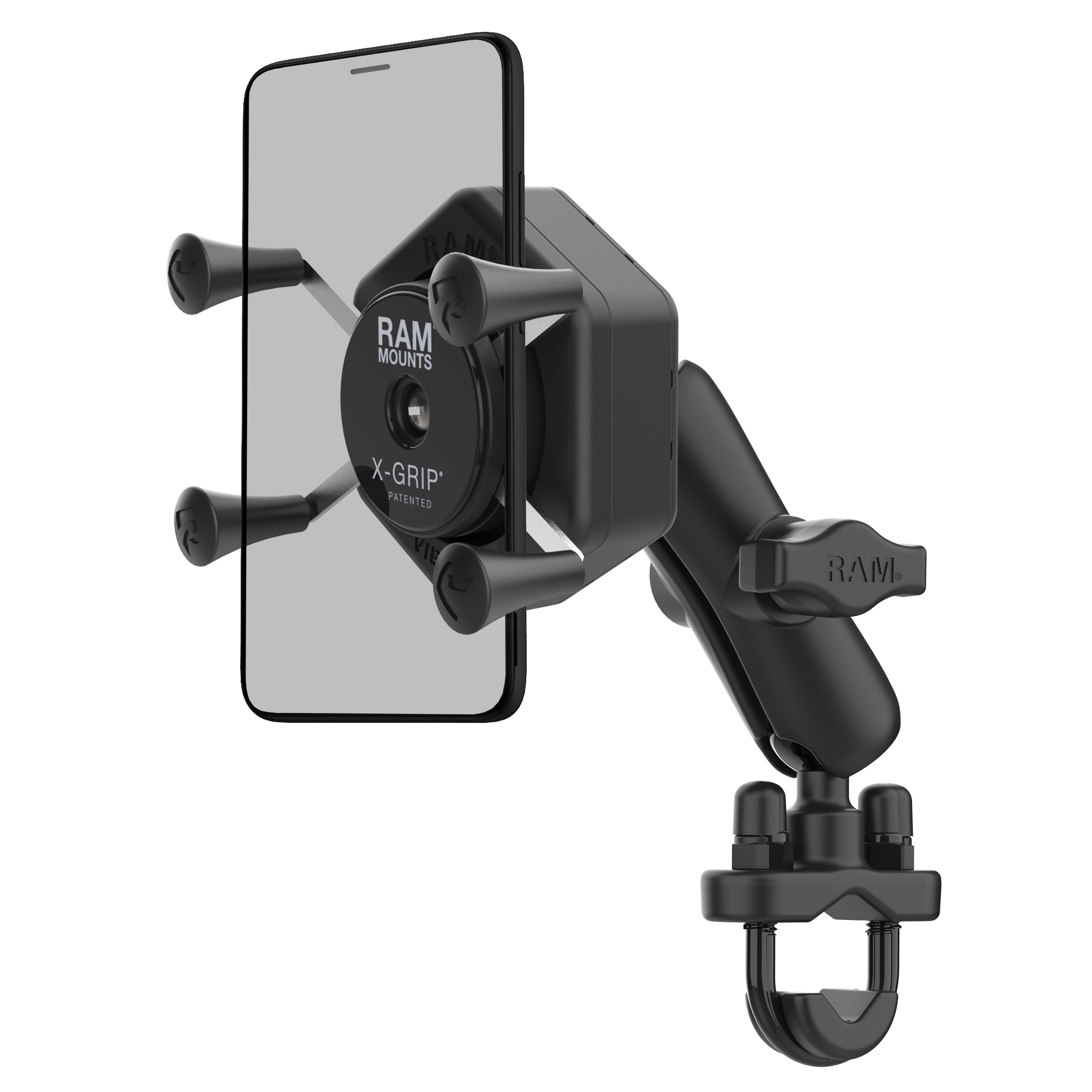 RAM MOUNTS X-GRIP マウントシステム 取付キット RAM® X-Grip® Phone Mount with Vibe-Safe™ & U-Bolt Base - Medium