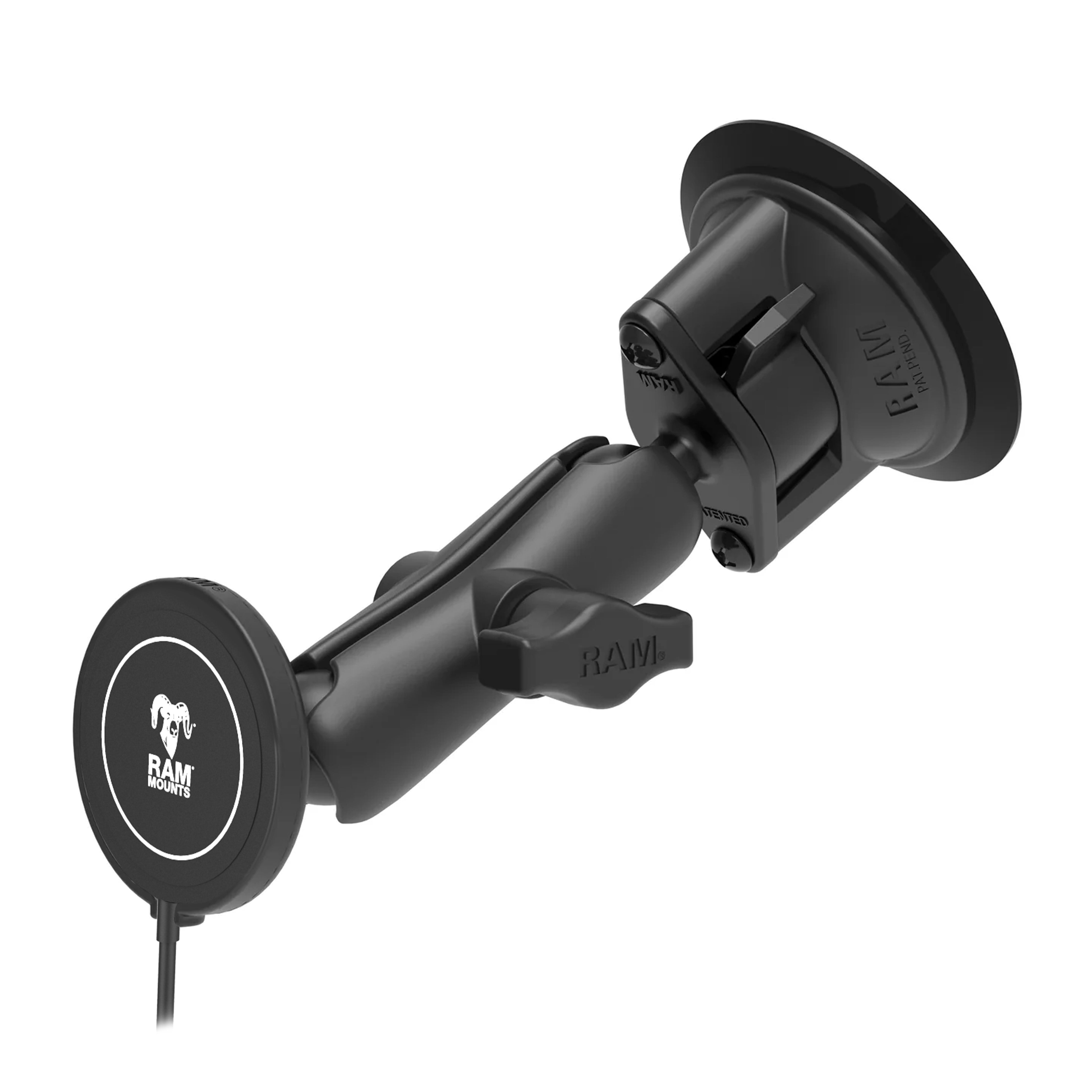 RAM® Twist-Lock™ Suction Cup Mount with RAM® Qi2 15W Wireless