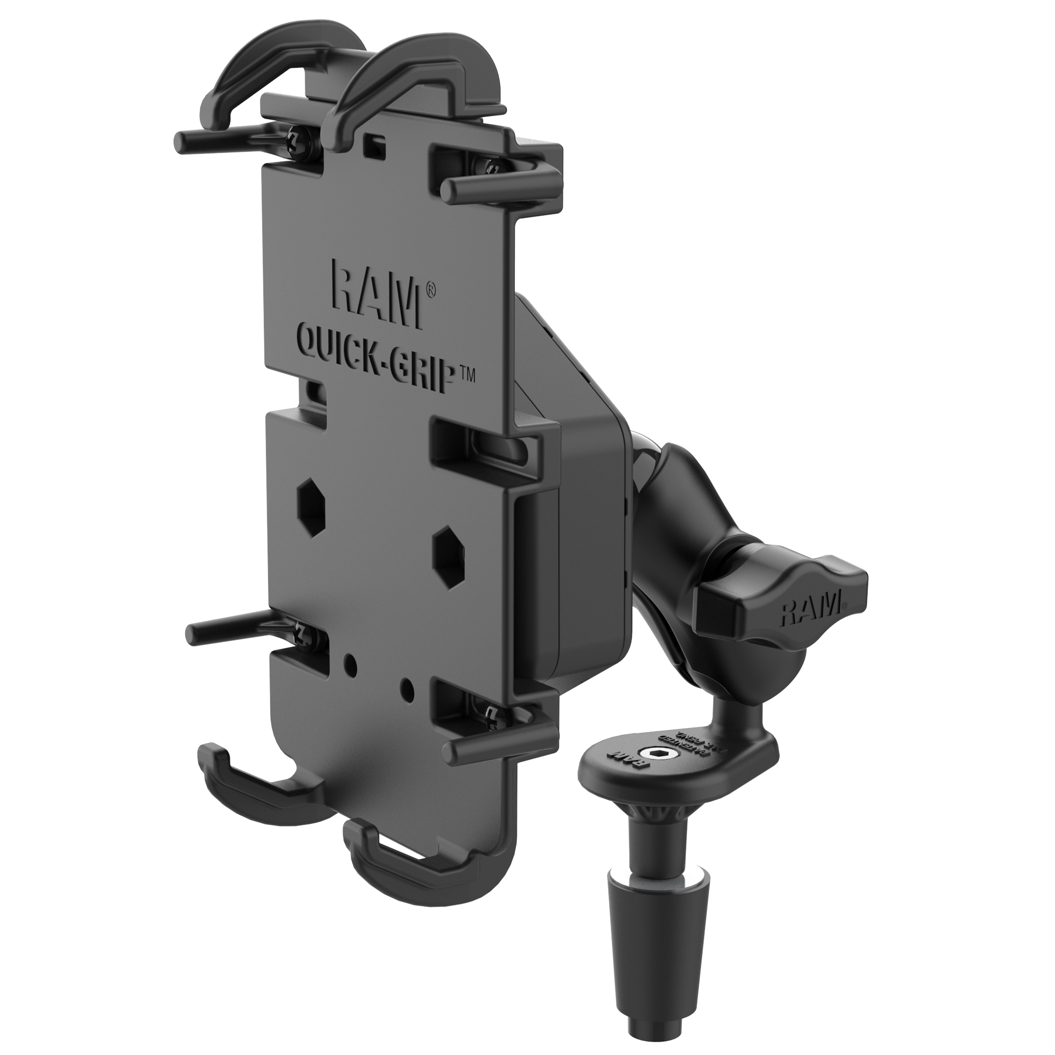 RAMページ RAM® Quick-Grip™ XL Phone Mount with Vibe-Safe™ & Fork Stem Base