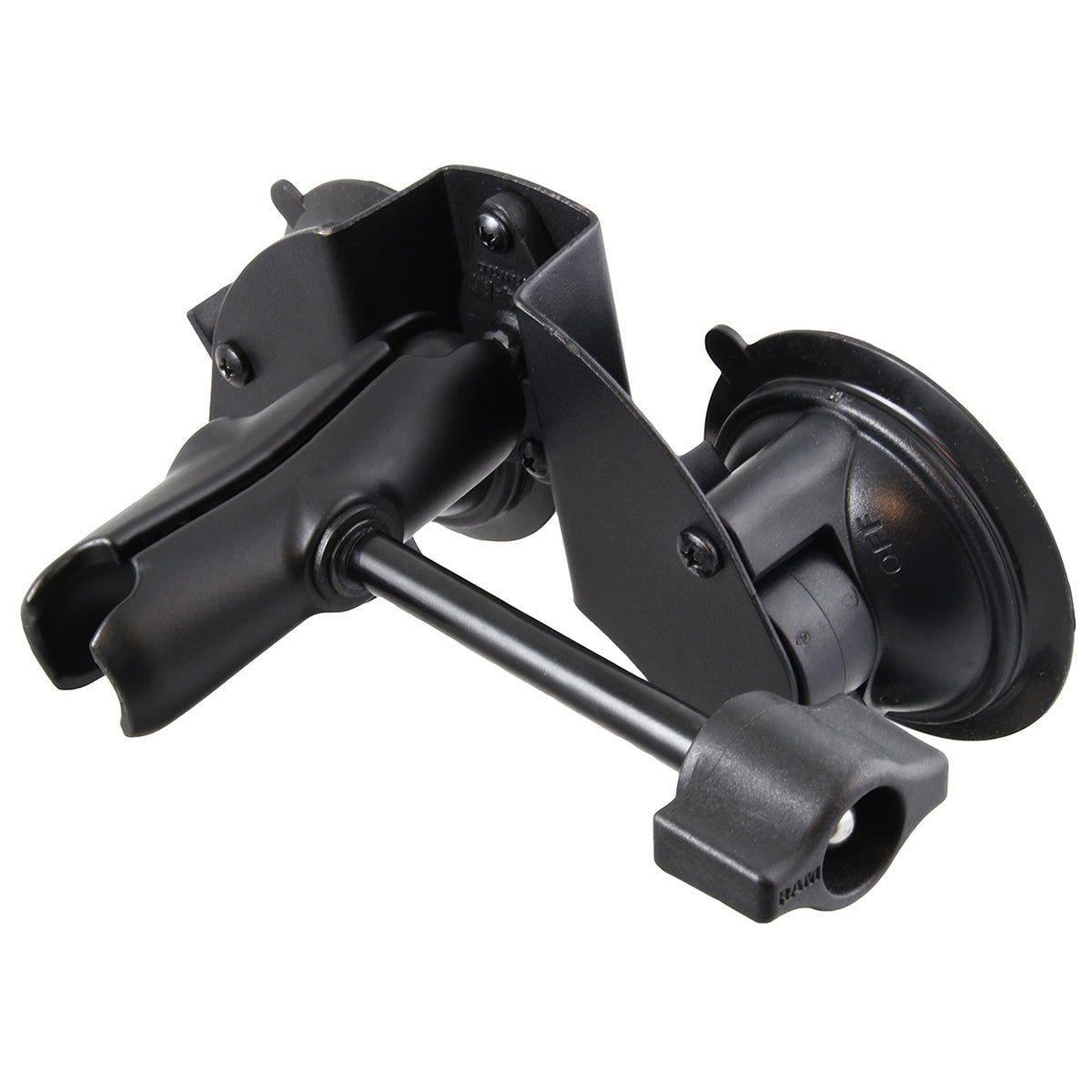 RAM® Twist-Lock™ Dual Suction Cup Base with Socket Arm & Retention