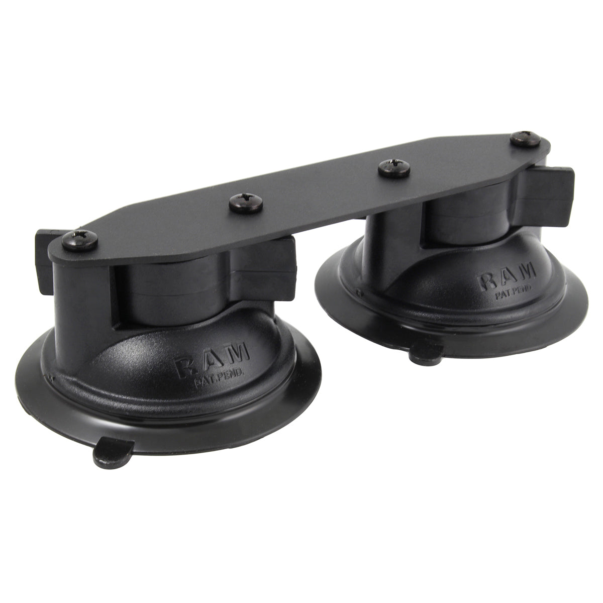 RAM® Twist-Lock™ Dual Suction Cup Base with Straight Plate – RAM