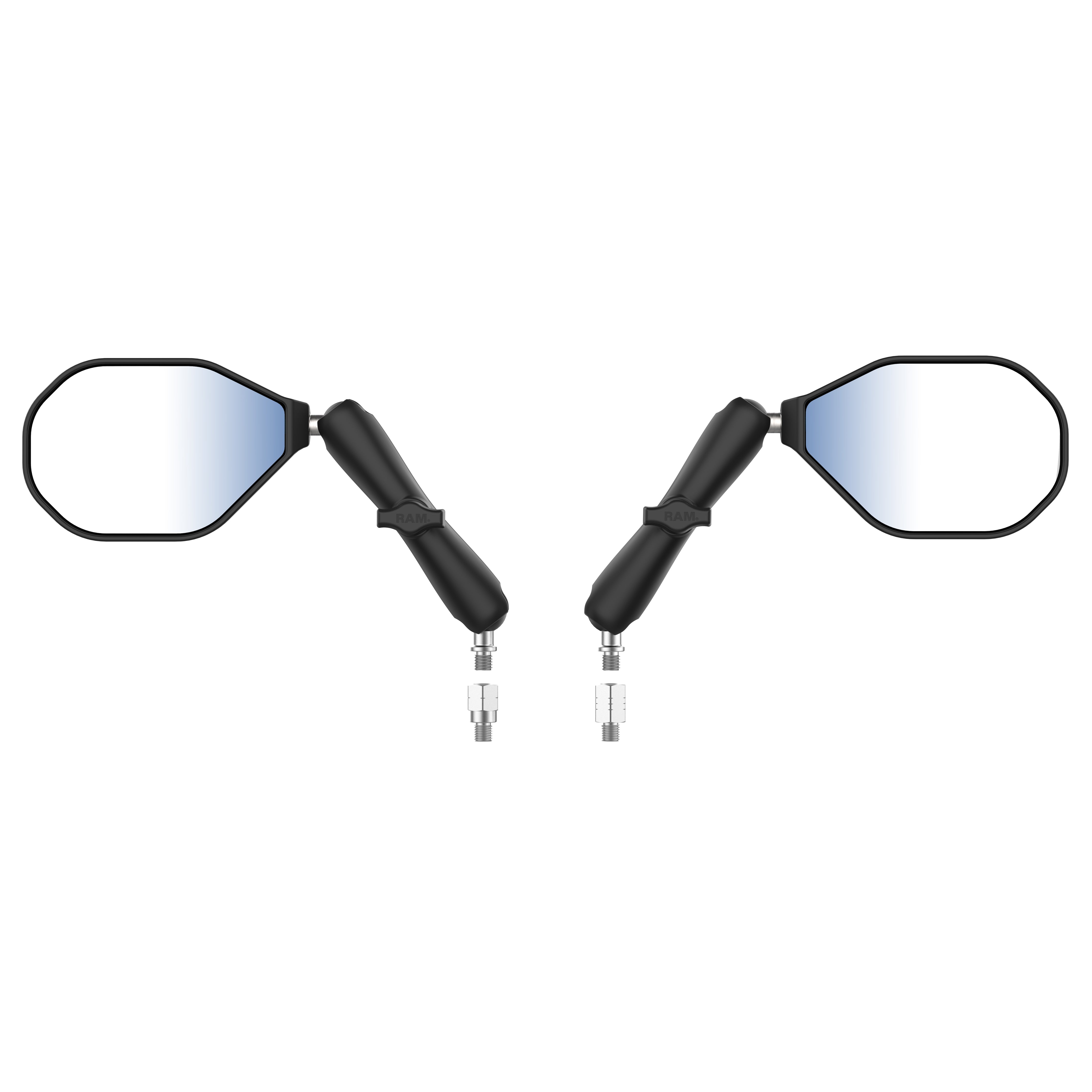 RAM® Tough-Mirror™ Kit with M10-1.25 Bases + Reverse Adapter