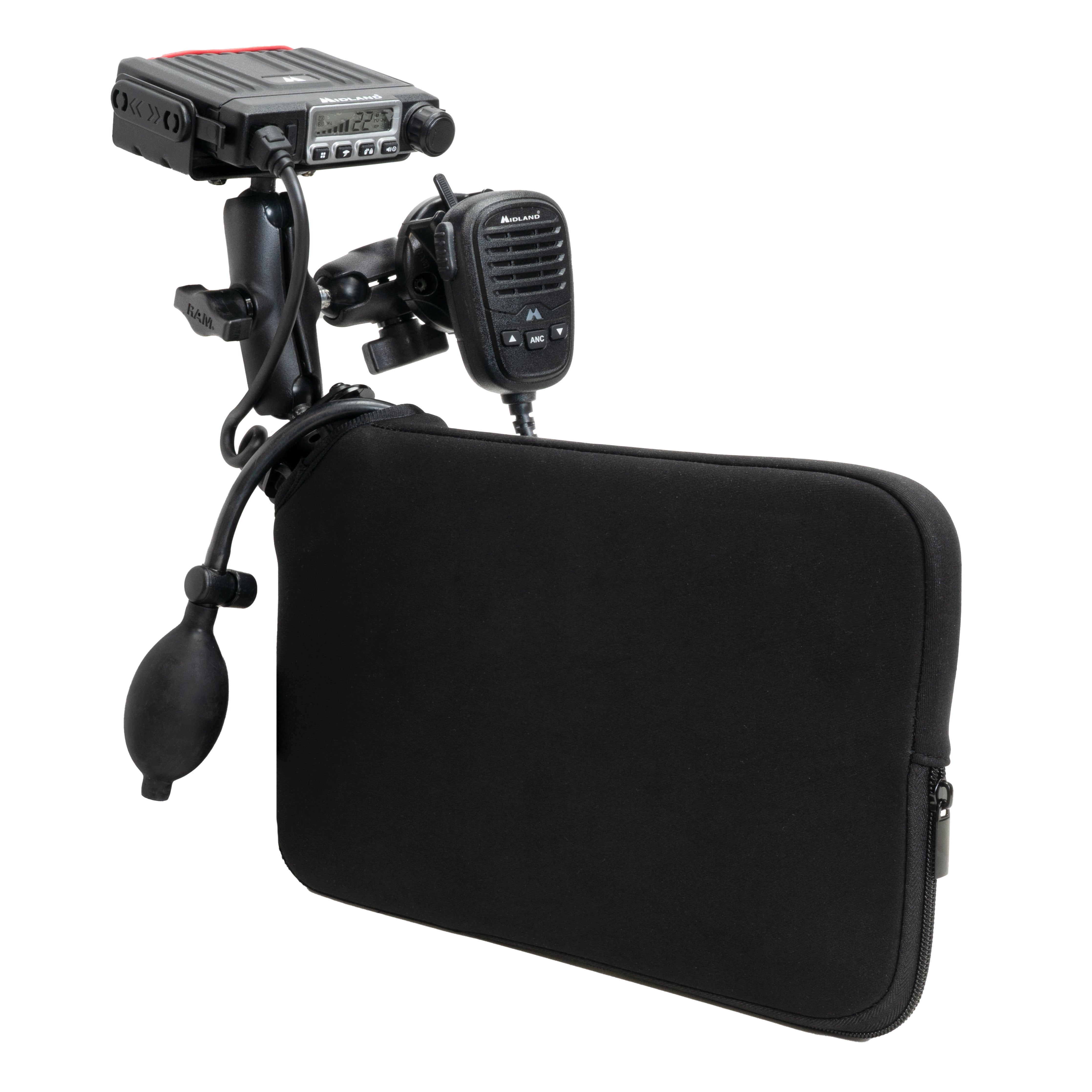 RAM® Tough-Wedge™ Temporary Radio + Mic Vehicle Mount Bundle – RAM