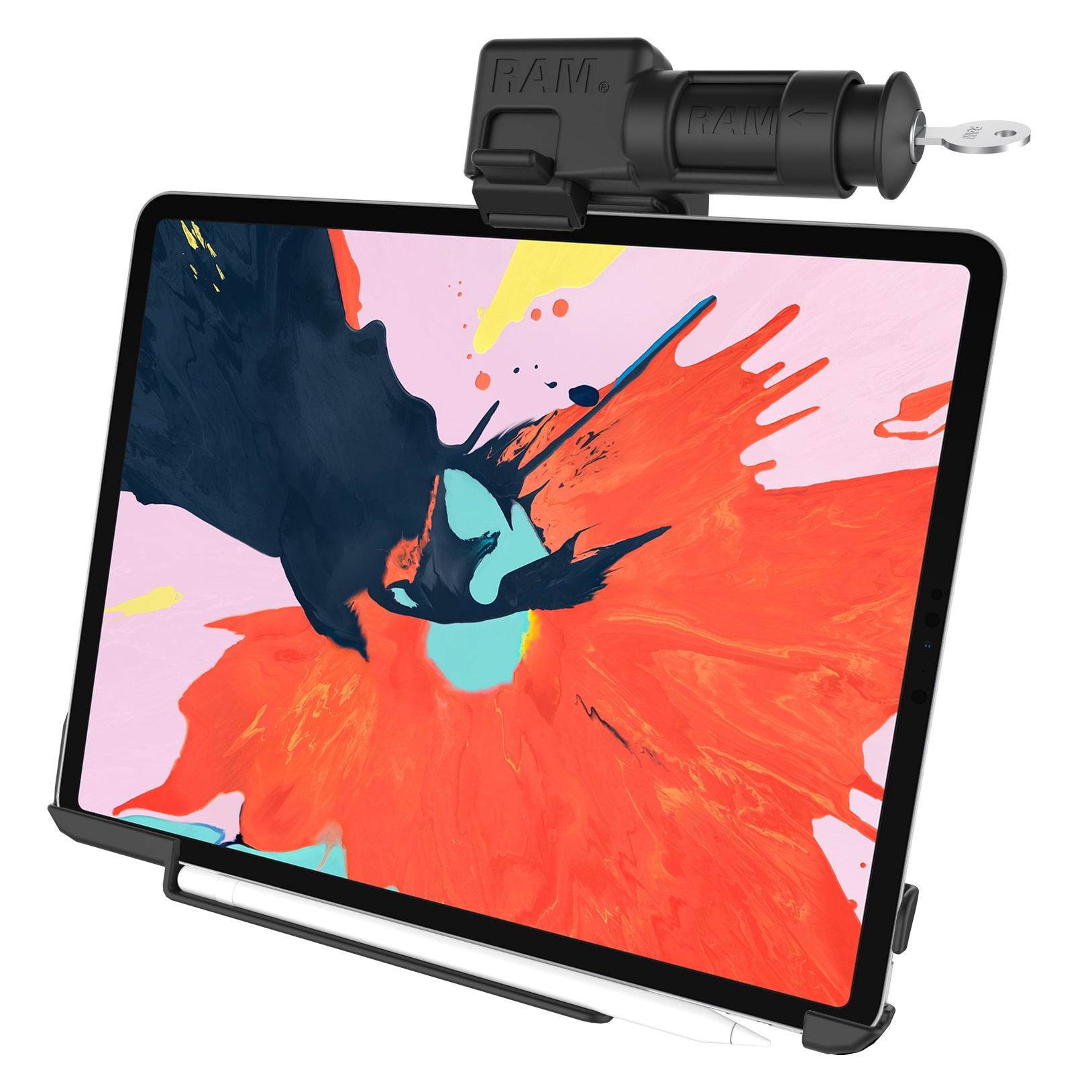 RAM® EZ-Roll'r™ Keyed Locking Holder for iPad Pro 12.9 3rd - 5th RAM® EZ-Roll'r™ Keyed Locking Holder for iPad Pro 12.9 3rd - 5th