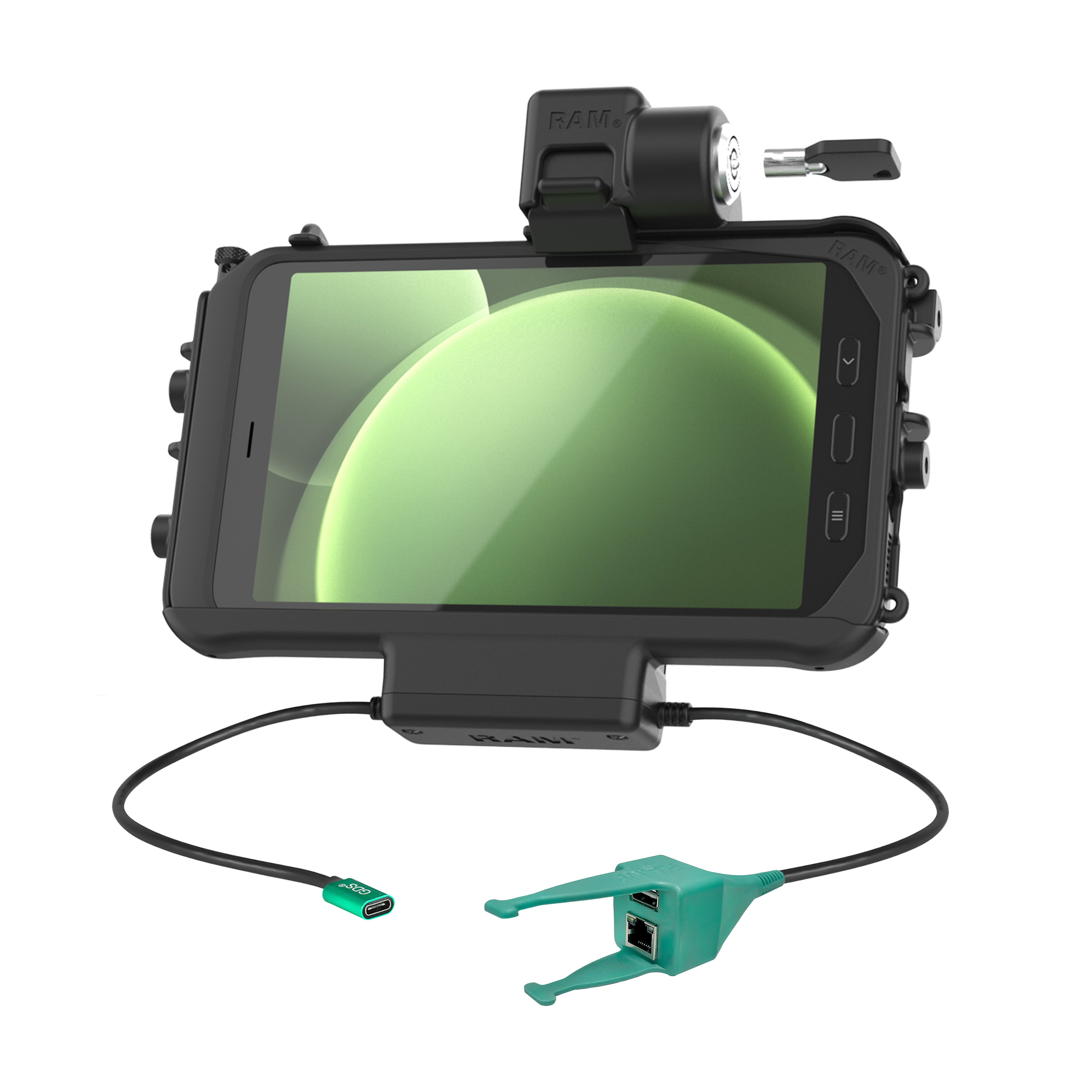 テント・タープ 8232 CAMP HELLOS docking connecter RAM® Thin-Dock™ Power + USB-A & RJ45 Data for Tab Active5 & 3