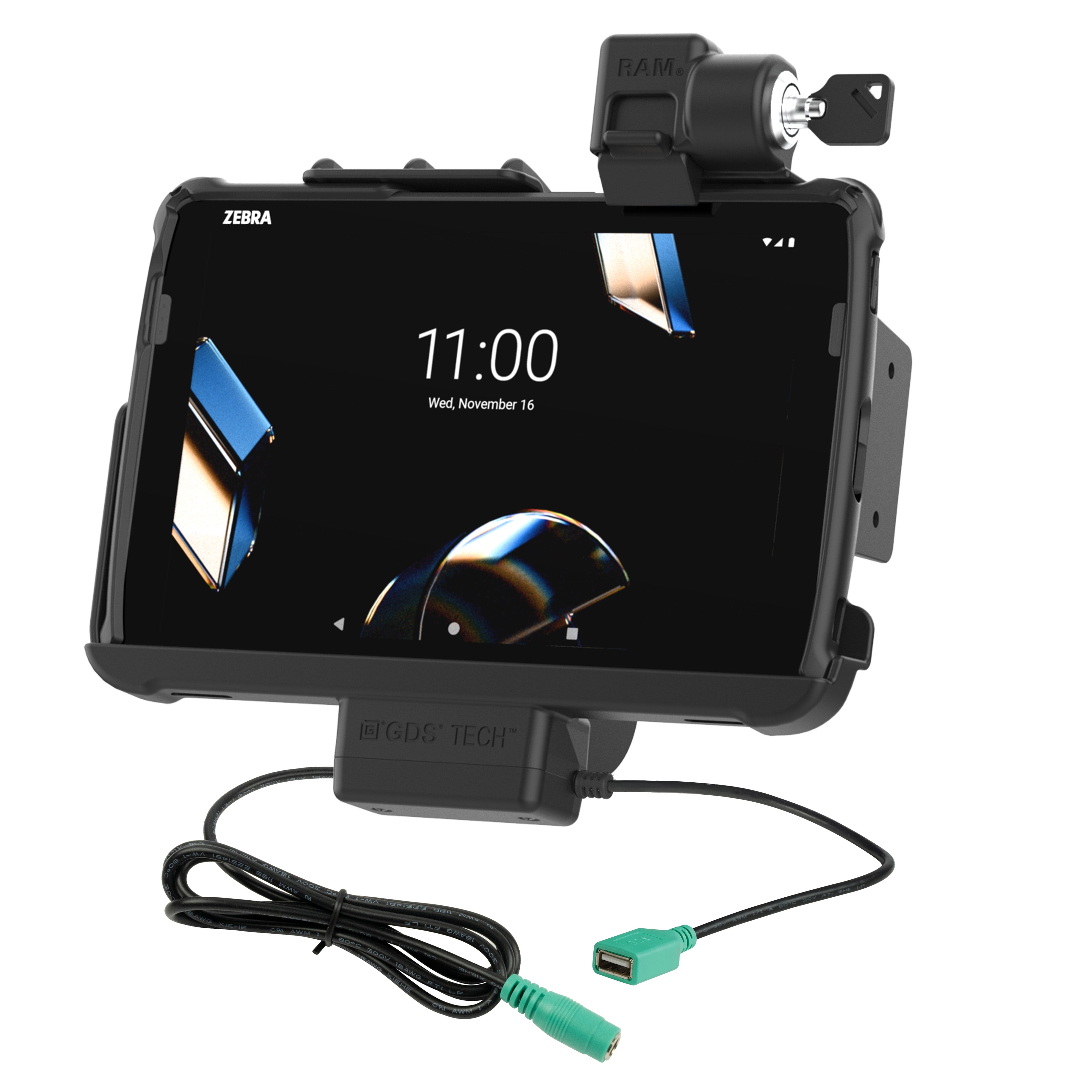 man orld テープ Locking RAM® Tough-Dock™ Power + Data for Zebra ET401 10
