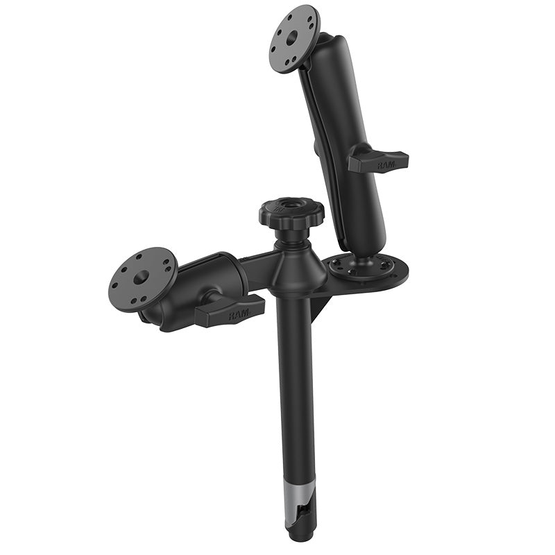 Support RAM 1" à Bille Pour Guidon Moto/Vélo – Base De Montage Sans Outil Avec Inserts Caoutchouc – Compatible Telepass, GPS, Téléphone