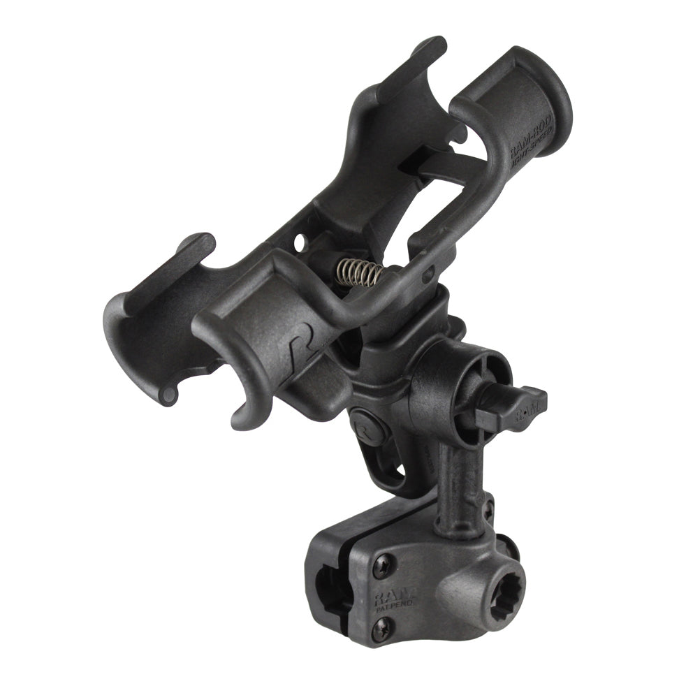 track mounted fishing rod holder Omega Pro with Lock-n-Load Mounting System Northern Explorer Supply Lect was designed to be the one rod holder to work with all your different reel types YakAttack Omega Rod Holder w/
