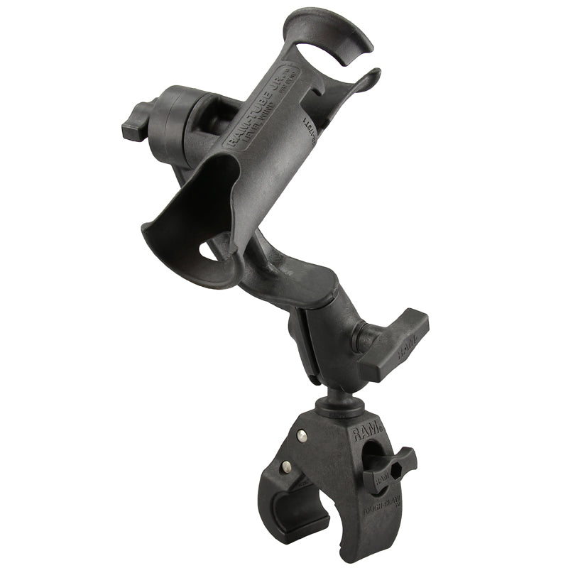ram mount fishing rod holder Tube JR Revolution Featuring a built Gunnel Rail Rod Rack/Off the