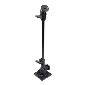 RAM® Pedestal Double Ball Mount with 18" Pipe and Round Plate