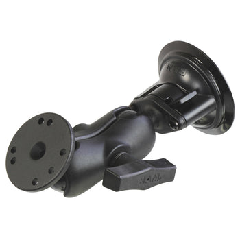 RAM® Twist-Lock™ Suction Cup Mount with Round Plate Adapter - Short