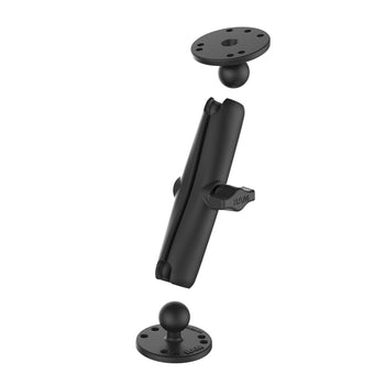 RAM® Universal Double Ball Mount with Two Round Plates - B Size Long