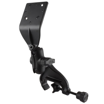 RAM® Double Ball Yoke Clamp Mount with Angled Extension Plate - Short