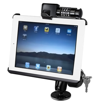 RAM® Drill-Down Mount with RAM® Latch-N-Lock™ for Apple iPad Gen 1 & 2