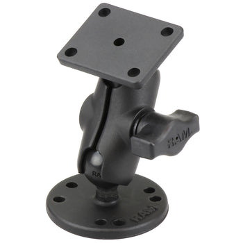 RAM® Drill-Down Double Ball Mount with Rectangle AMPS Plate - Short