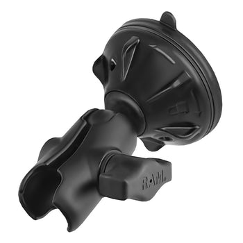 RAM® Twist-Lock™ Small Suction Cup Base with Double Socket Arm
