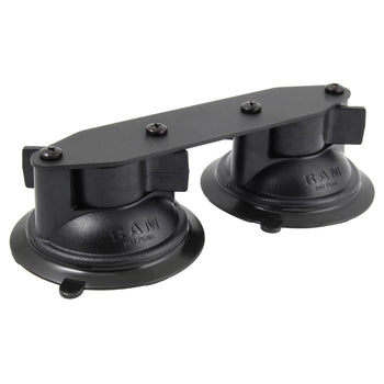 RAM® Twist-Lock™ Dual Suction Cup Base with Straight Plate