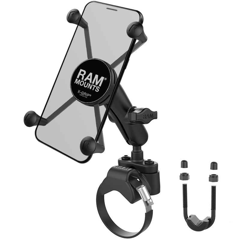 Ram X-Grip Large Phone Mount with ATV/UTV Rail Base - RAM-B-231-2-UN10