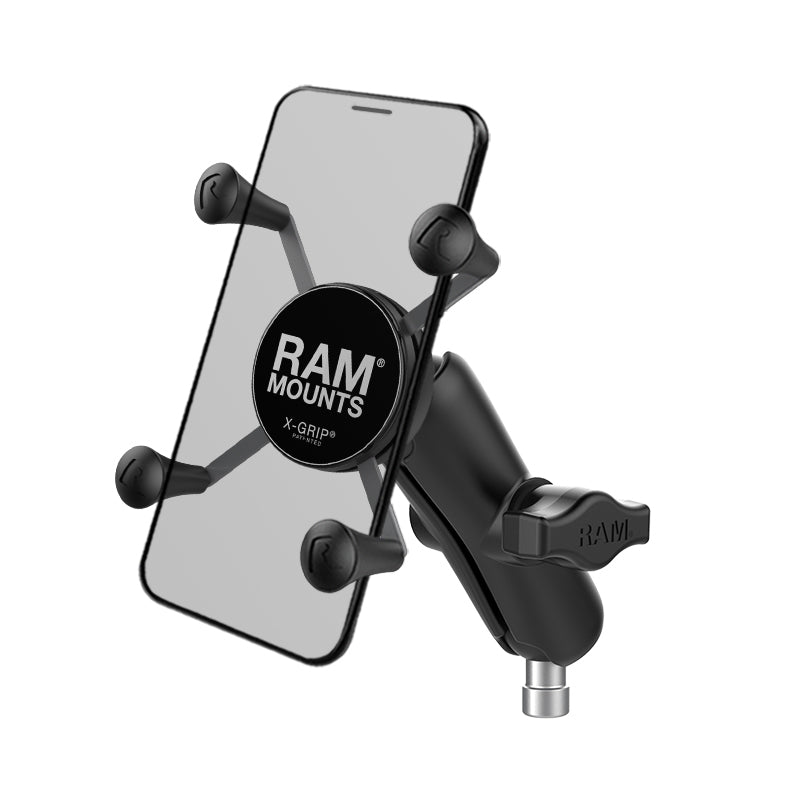 Ram Mounts X-Grip Phone Mount with Motorcycle Handlebar Clamp Base