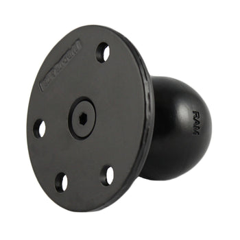 RAM-D-202U-IN1:RAM-D-202U-IN1_1:RAM Large Round Plate with Ball & Steel Reinforced Bolt - D Size