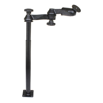 RAM® Tele-Pole™ with 12" & 18" Poles, Double Swing Arms & Round Plate