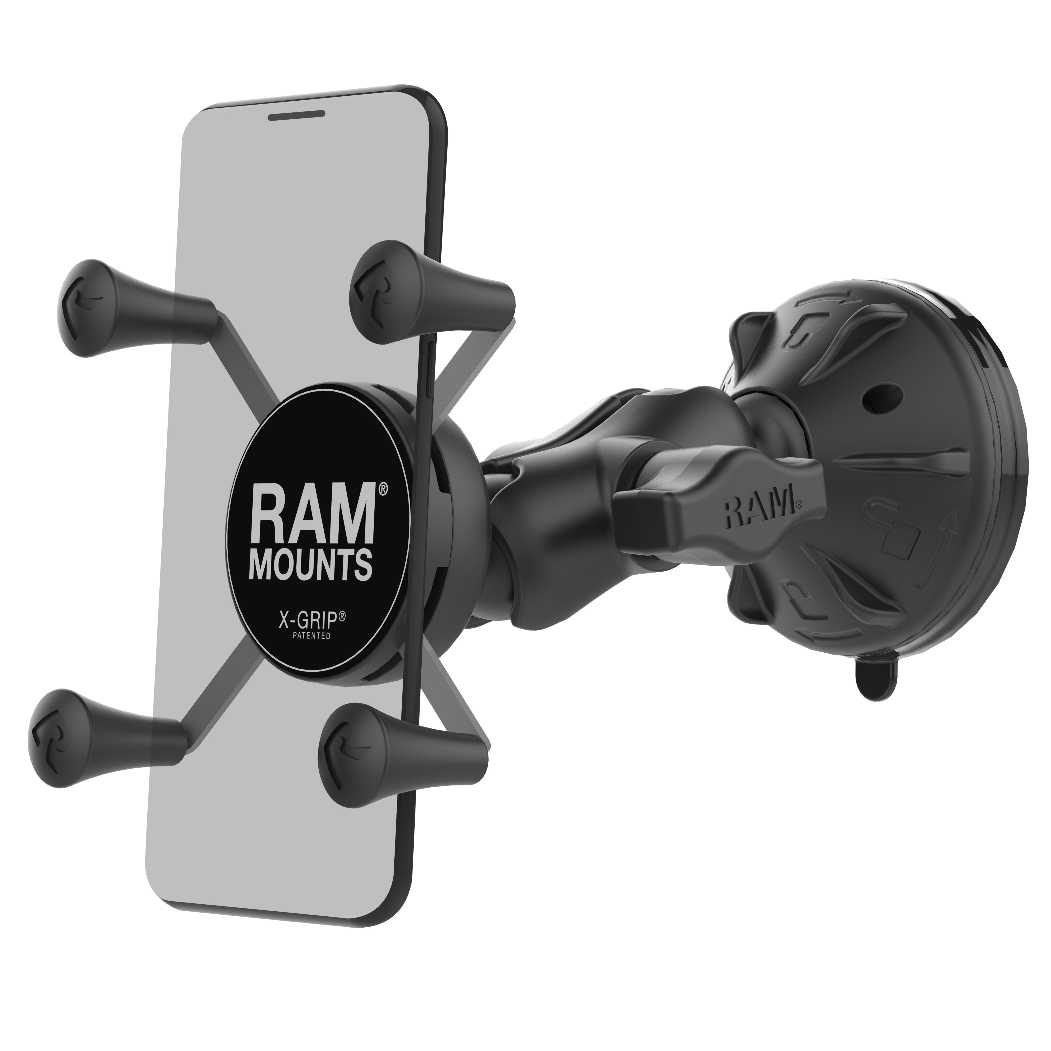 Ram Mount Universal X-Grip Cell Phone Cradle Double Socket Arm