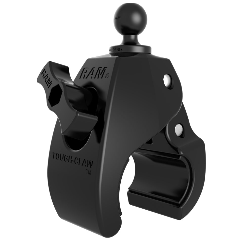 RAM® Tough-Claw™ Large Clamp Double Ball Mount with Round Plate – RAM Mounts
