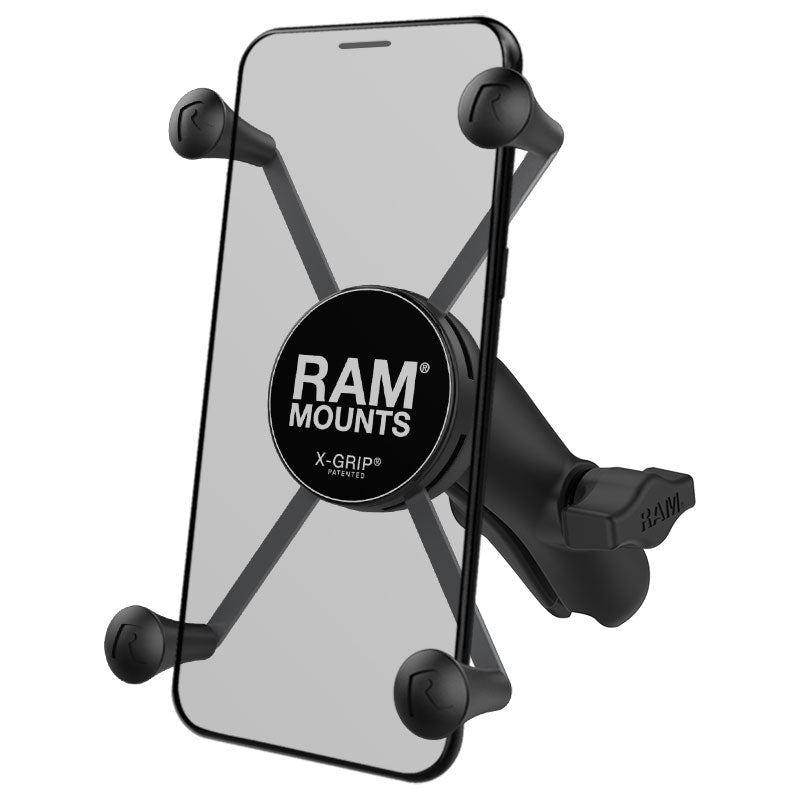 RAM Mounts RAP-HOL-UN7B-201U X-Grip Phone Holder with Composite Double  Socket Arm(Medium) Compatible with RAM B Size 1 Ball Components