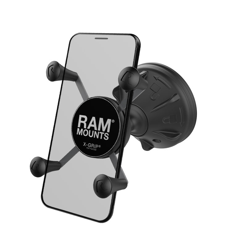 Ram X-Grip Phone Mount with Ram Mighty-Buddy Suction Cup - RAP-SB-224-2-UN7U
