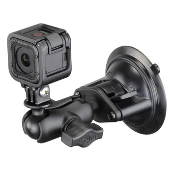 RAM® Twist-Lock™ Suction Cup Mount with Action Camera Adapter - Short