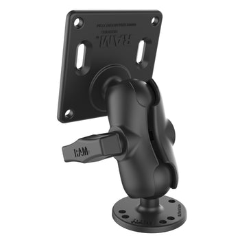 RAM® Double Ball Mount with 75x75mm VESA Plate - C Size Short