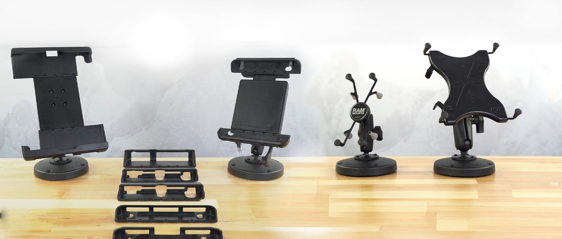 RAM® tablet mounts on a table