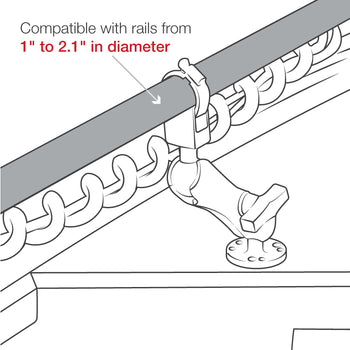 RAM® Trolling Motor Stabilizer with Strap Hose Clamp - Medium