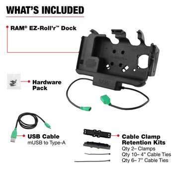 RAM® EZ-Roll'r™ Modular Power + Single USB Dock Samsung Tab Active5 & 3