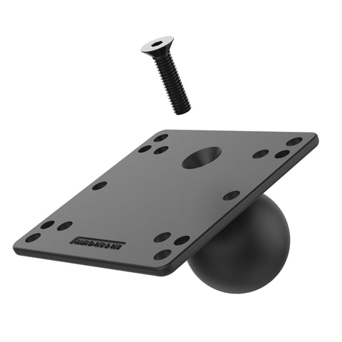 RAM® Steel Reinforced 100x100mm VESA Plate with Ball - D Size