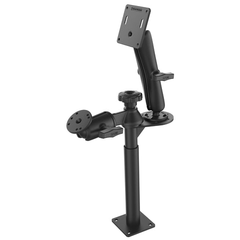 RAM® Tele-Pole™ with 8” & 9” Poles and Double Ball 75x75mm VESA Mount