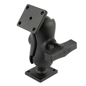 RAM® Double Ball Mount with Rectangle AMPS Plates - C Size Short