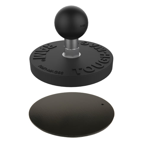 RAM® Tough-Mag™ 66MM Diameter Magnetic Ball Base with Steel Plate