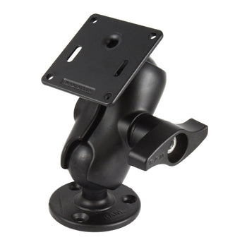 RAM® Double Ball Mount with 75x75mm VESA Plate and Jam Nut - Short