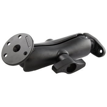RAM® Double Ball Mount with Round Plate and 2 3/8" 2-Hole Pattern Plate